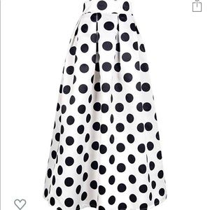 Choices long polka dot skirt